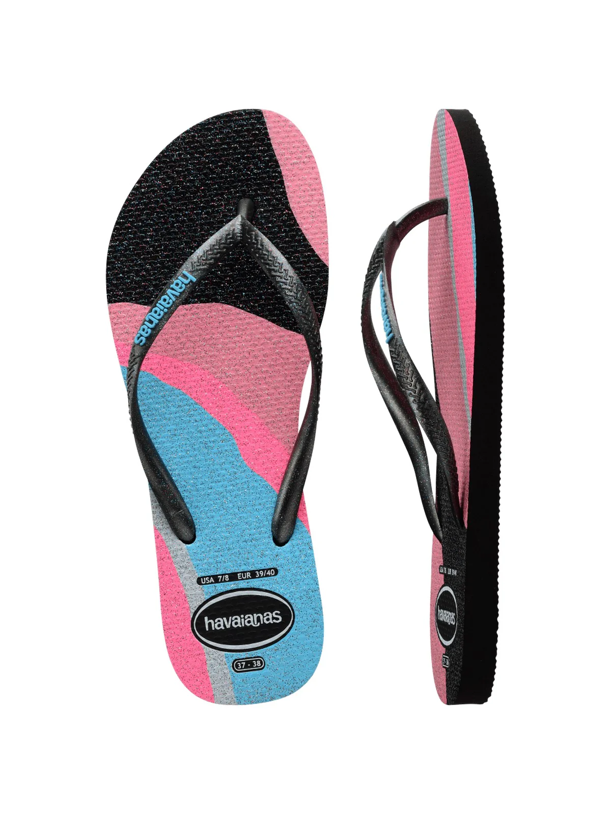 HAVAIANAS Infradito Donna Hav. Slim palette glow 4145766.0090 Nero - Image 4