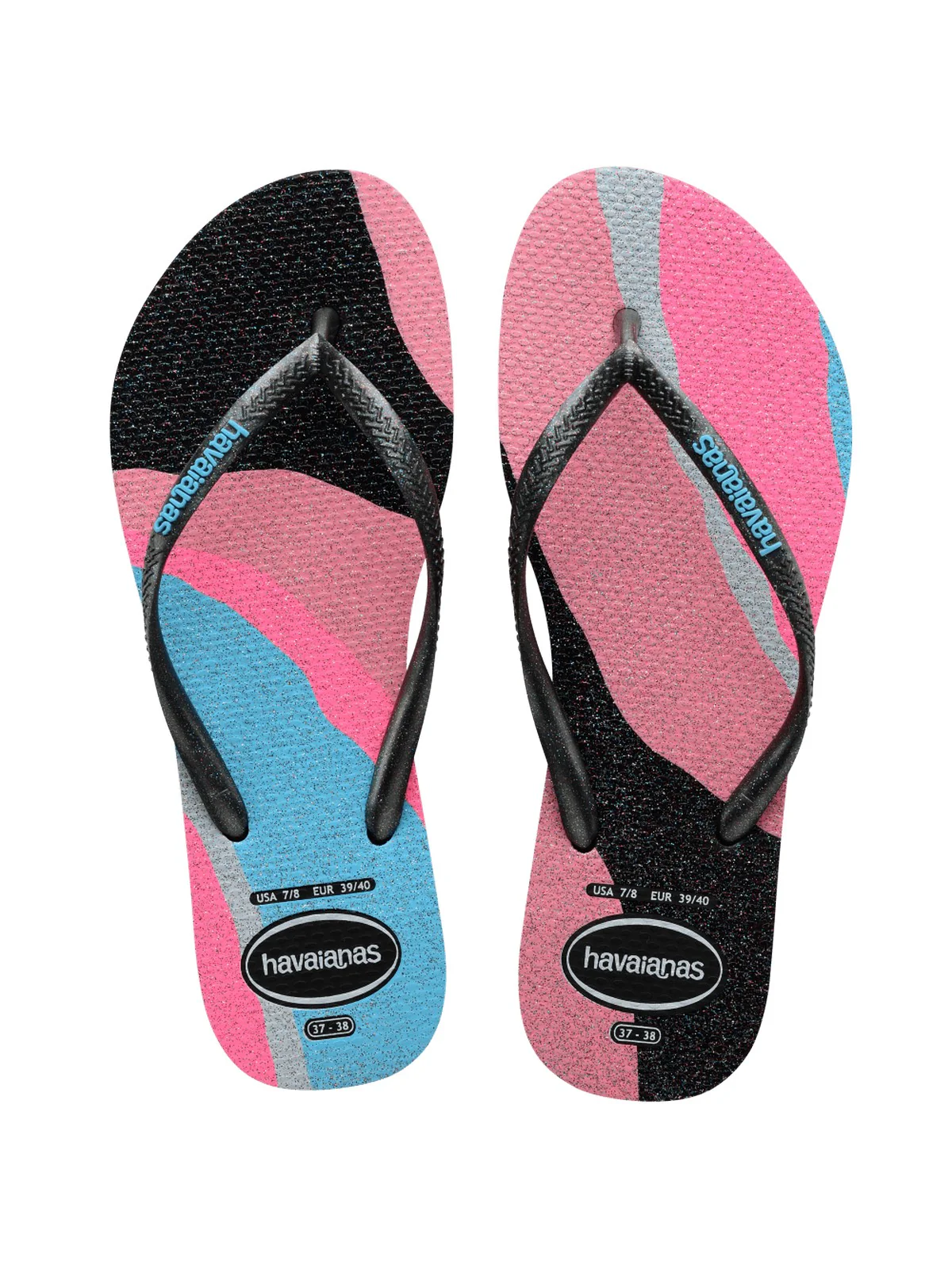 HAVAIANAS Infradito Donna Hav. Slim palette glow 4145766.0090 Nero - Image 7