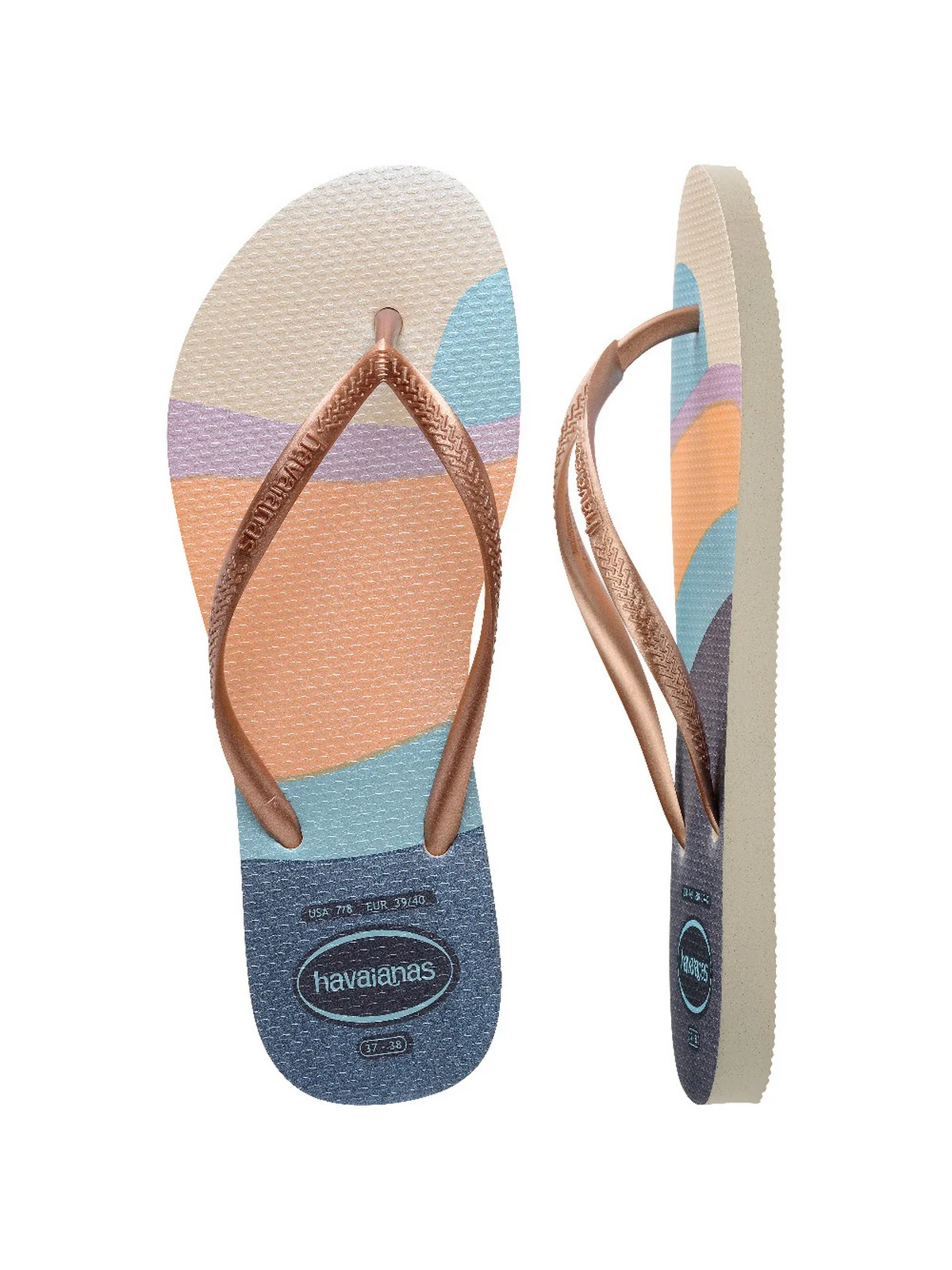 HAVAIANAS Infradito Donna Hav. Slim palette glow 4145766.0121 Beige - Image 3