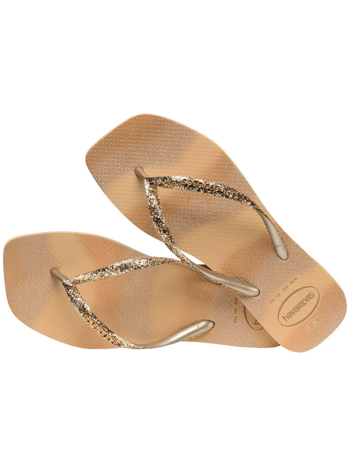 HAVAIANAS Infradito Donna Hav. Slim square glitter party 4149417.0570 Oro - Image 2