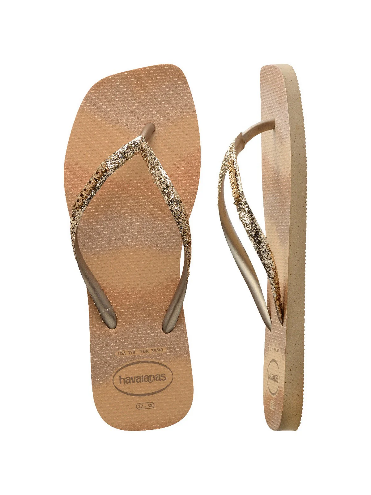 HAVAIANAS Infradito Donna Hav. Slim square glitter party 4149417.0570 Oro - Image 3