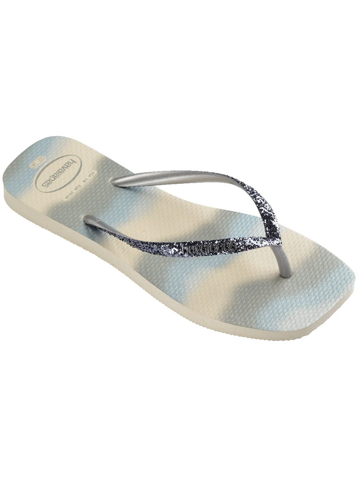 HAVAIANAS Infradito Donna Hav. Slim square glitter party 4149417.9021 Beige - Image 5