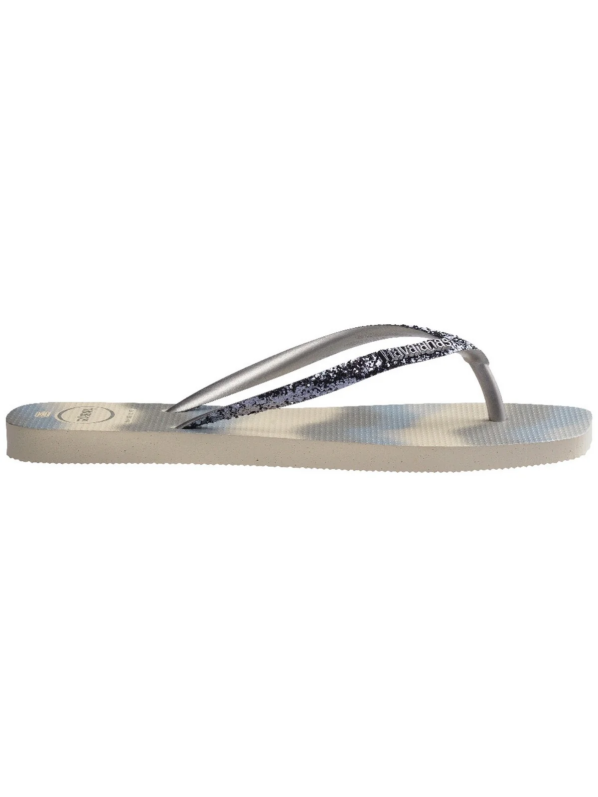 HAVAIANAS Infradito Donna Hav. Slim square glitter party 4149417.9021 Beige - Image 6