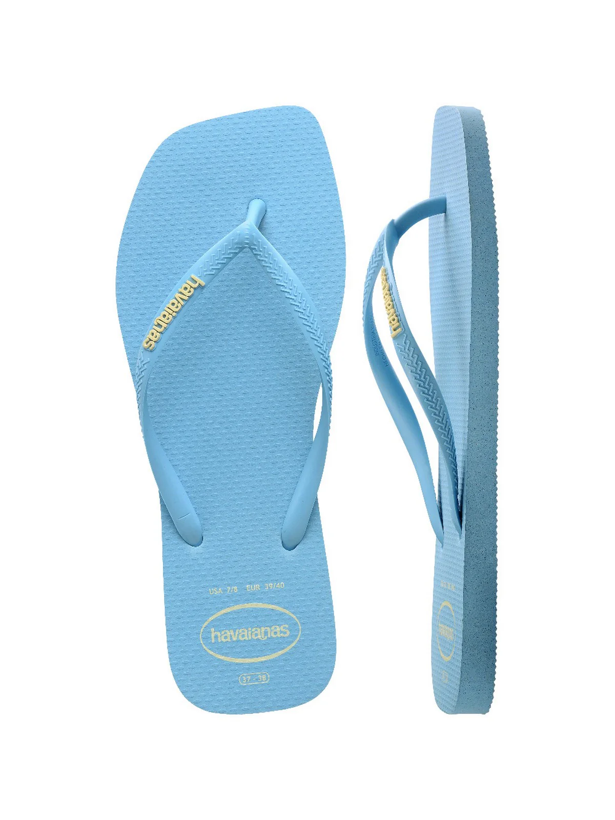 HAVAIANAS Infradito Donna Hav. Slim square logo pop up 4148959.1056 Blu - Image 3