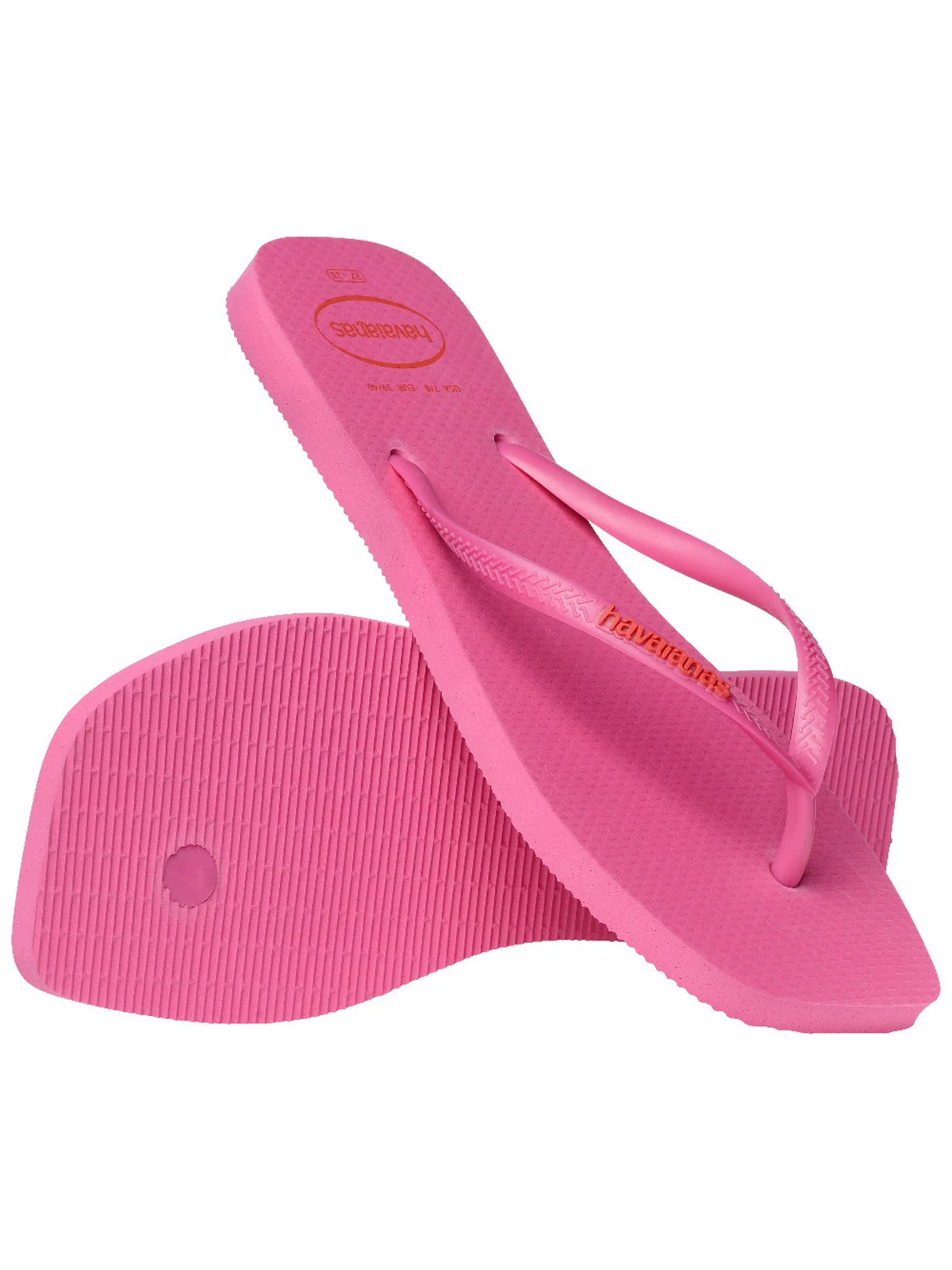 HAVAIANAS Infradito Donna Hav. Slim square logo pop up 4148959.5784 Rosa - Image 3
