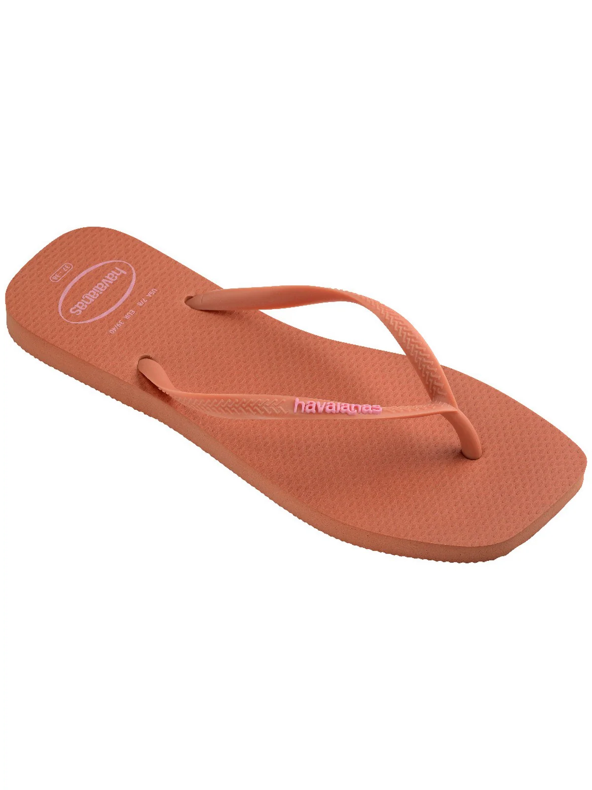 HAVAIANAS Infradito Donna Hav. Slim square logo pop up 4148959.9259 Rosa - Image 3