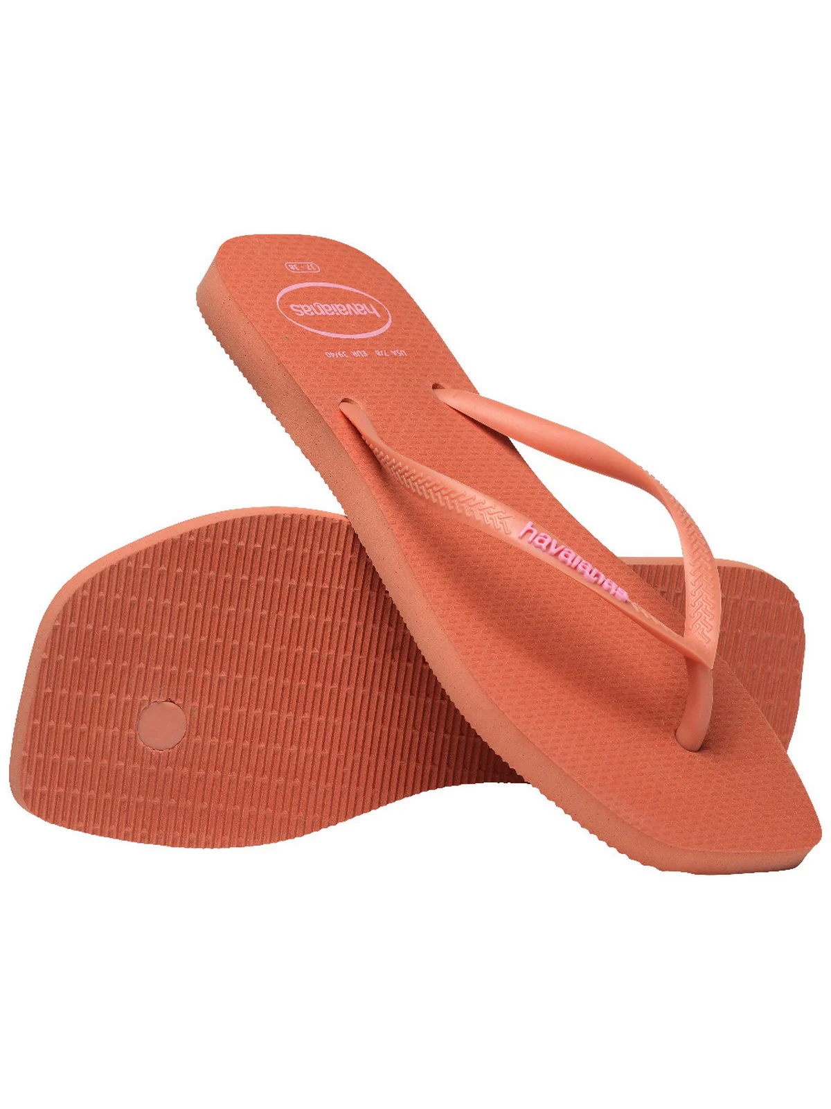 HAVAIANAS Infradito Donna Hav. Slim square logo pop up 4148959.9259 Rosa - Image 6