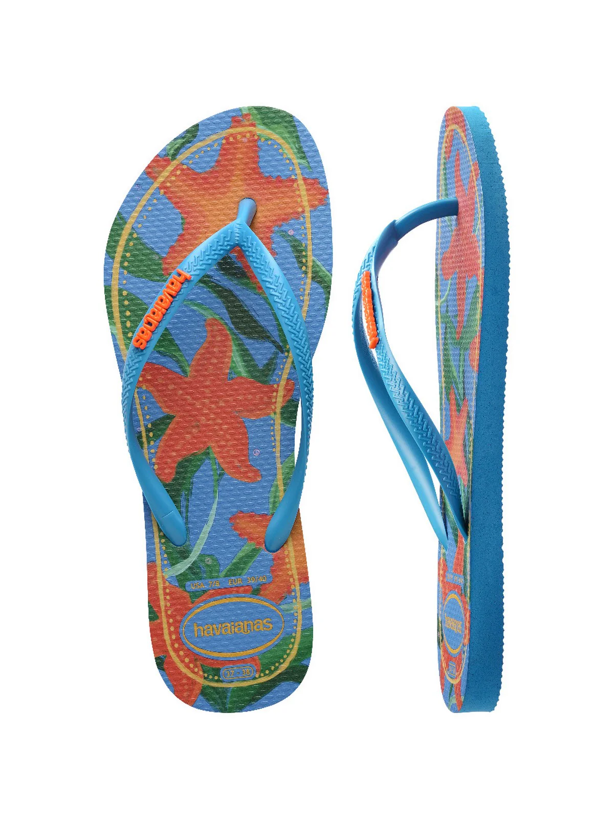 HAVAIANAS Infradito Donna Hav. Slim Tropical 4122111.0212 Turchese - Image 6