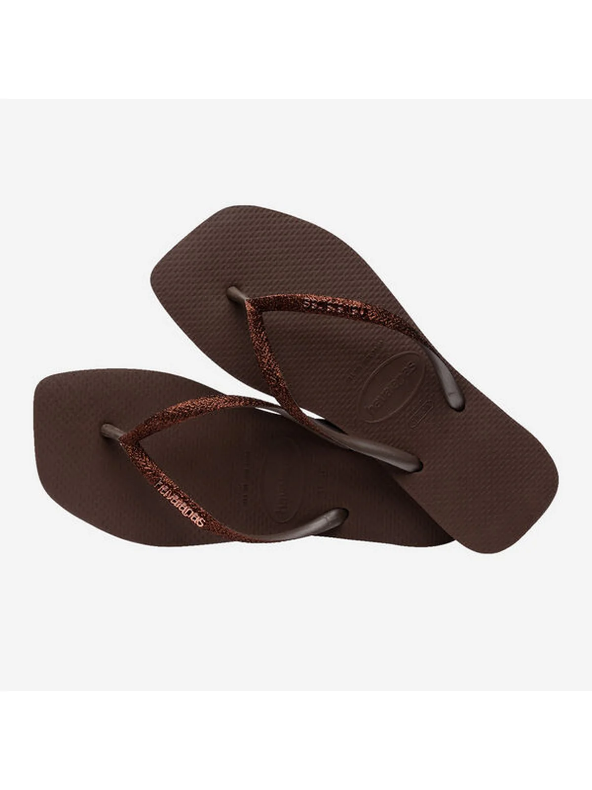 HAVAIANAS Infradito Donna Hav. Square glitter 4148102.0727 Marrone - Image 2