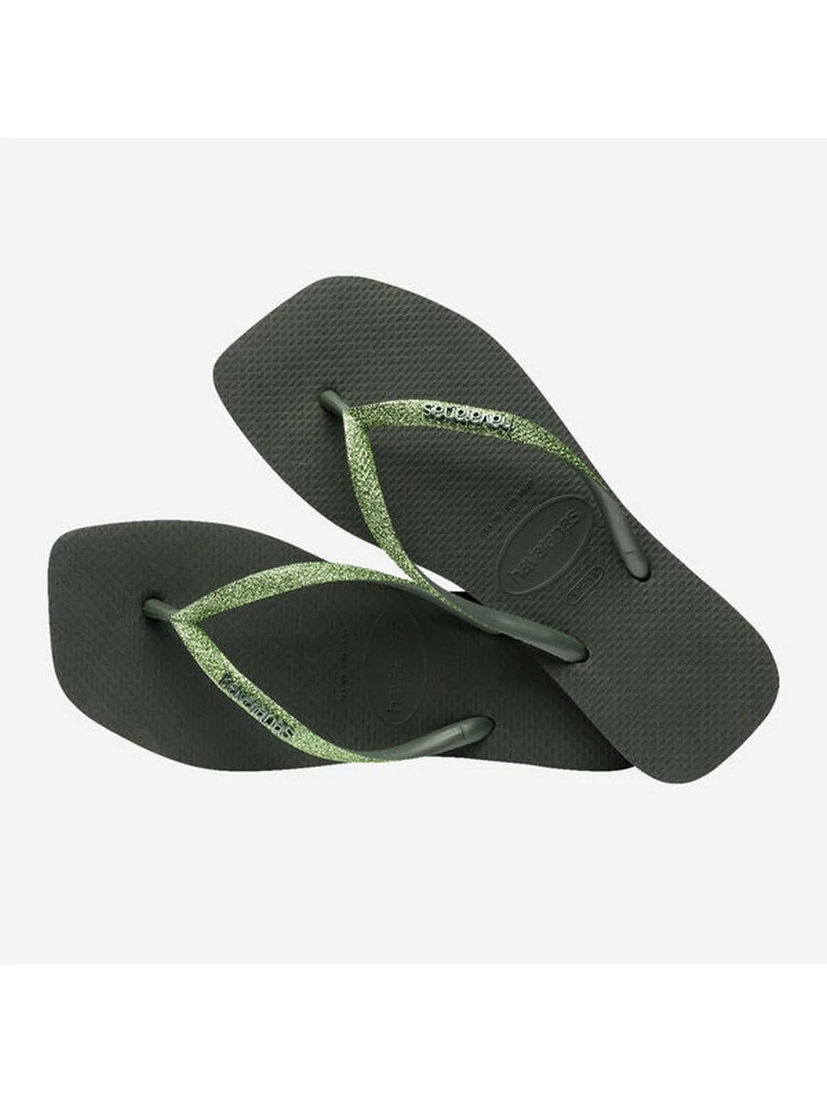 HAVAIANAS Infradito Donna Hav. Square glitter 4148102.4896 Verde - Image 2