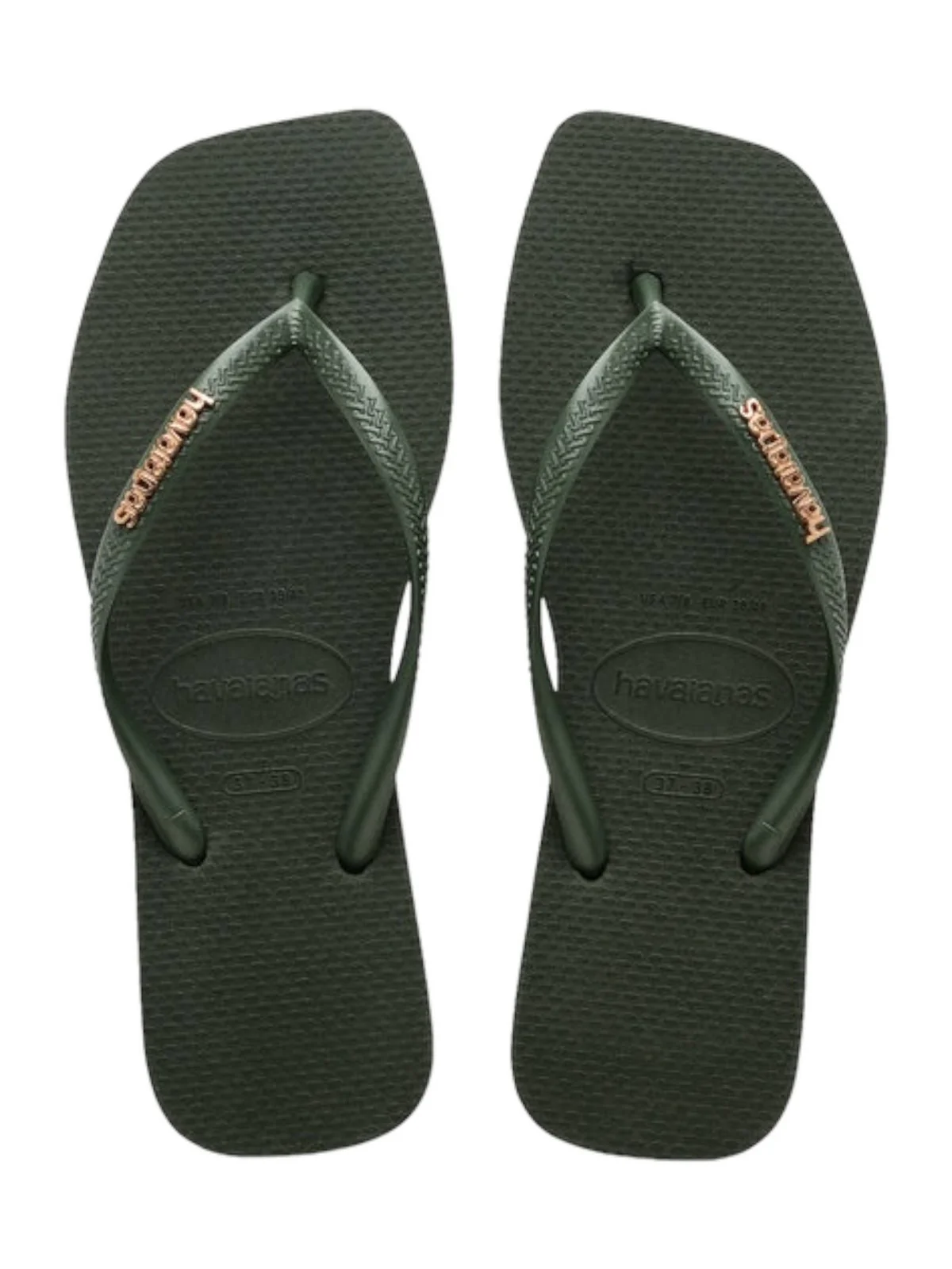 HAVAIANAS Infradito Donna Hav. square logo metallic 4148257.4896 Verde - Image 5