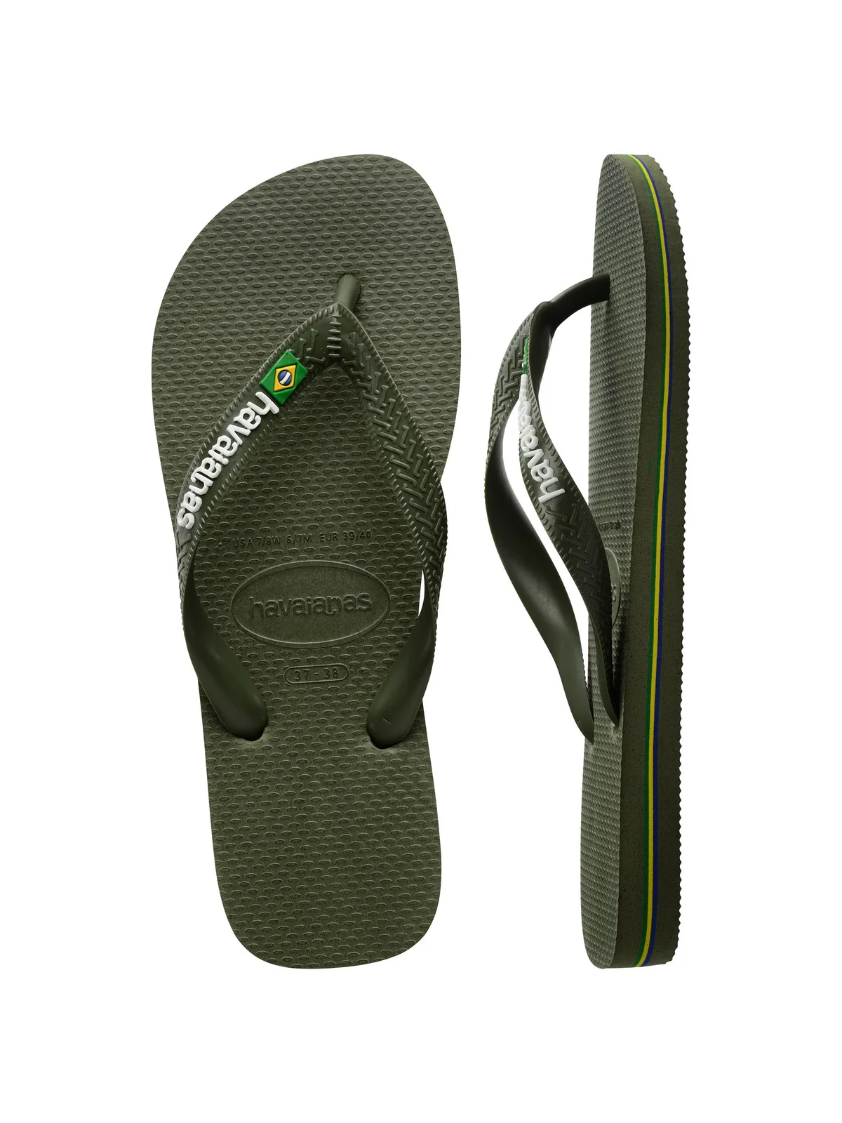 HAVAIANAS Infradito Unisex adulto Hav. Brasil logo 4110850.3058 Verde - Image 4
