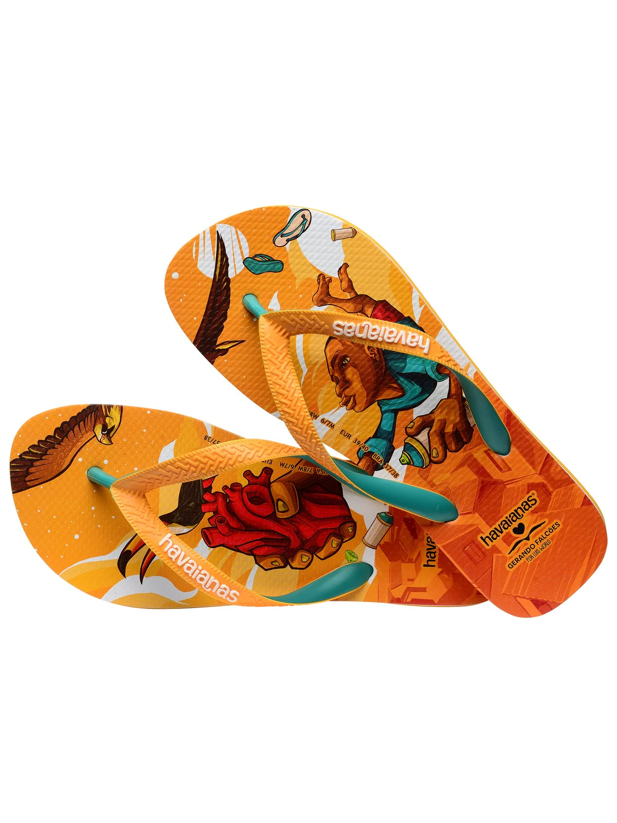 HAVAIANAS Infradito Unisex adulto Hav. Gerando Falcoes 4147603.6362 Arancione - Image 4