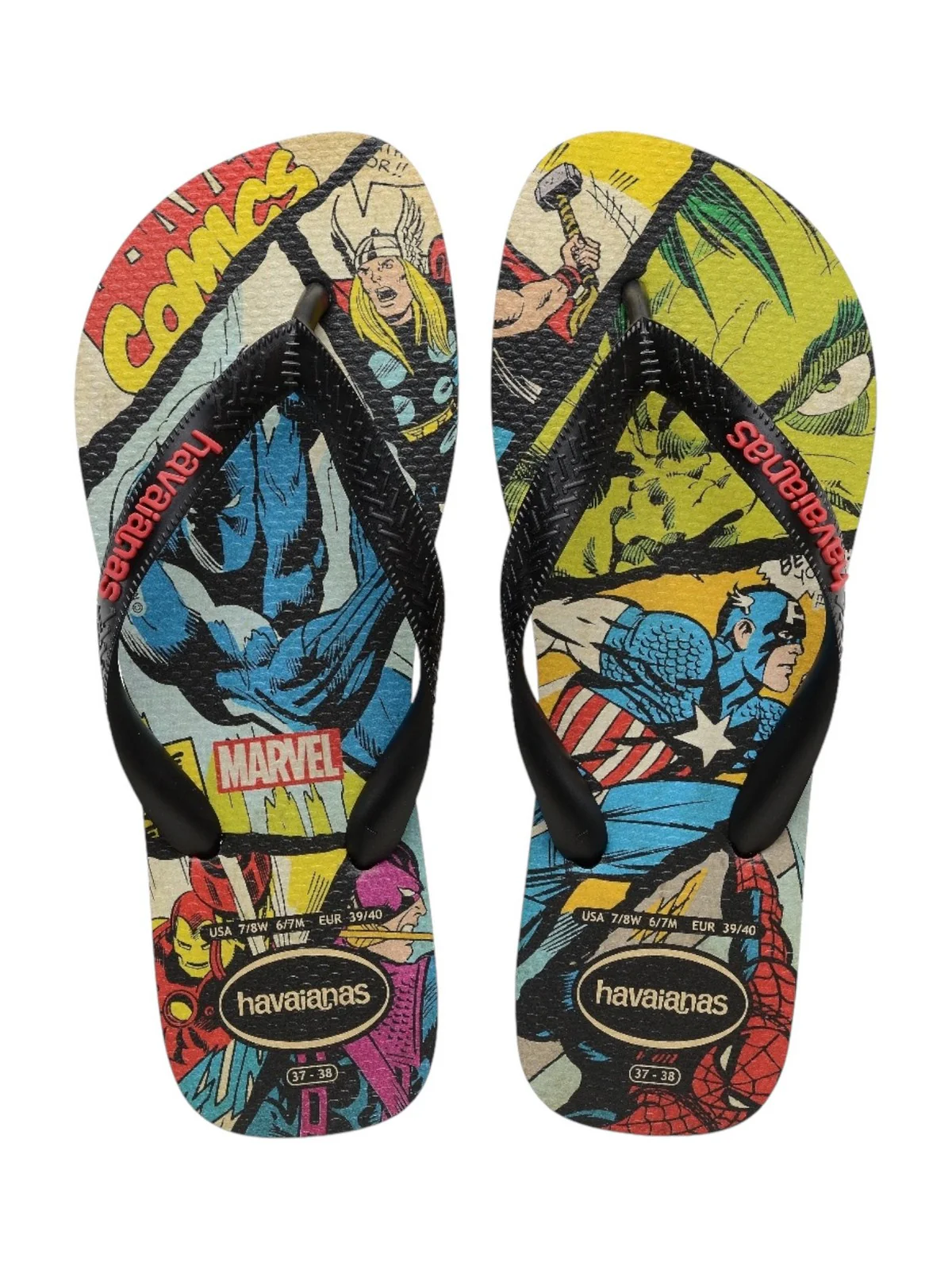 HAVAIANAS Infradito Uomo Hav. Top Marvel Classic 4147012.2563 Nero - Image 7
