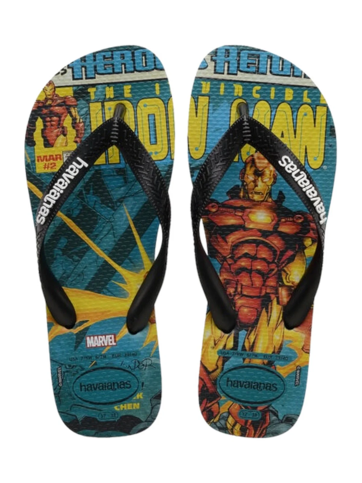 HAVAIANAS Infradito Uomo Hav. Top Marvel Classic 4147012.5266 Verde - Image 5