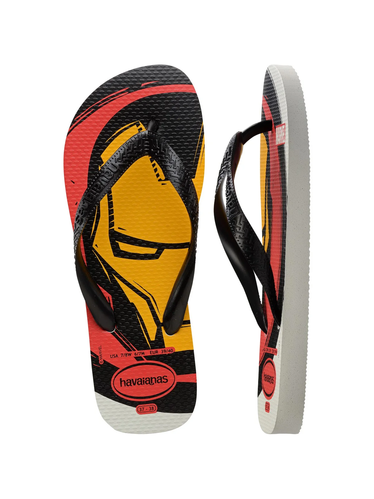 HAVAIANAS Infradito Uomo Hav. Top Marvel Logomania 4146953.0001 Bianco - Image 4