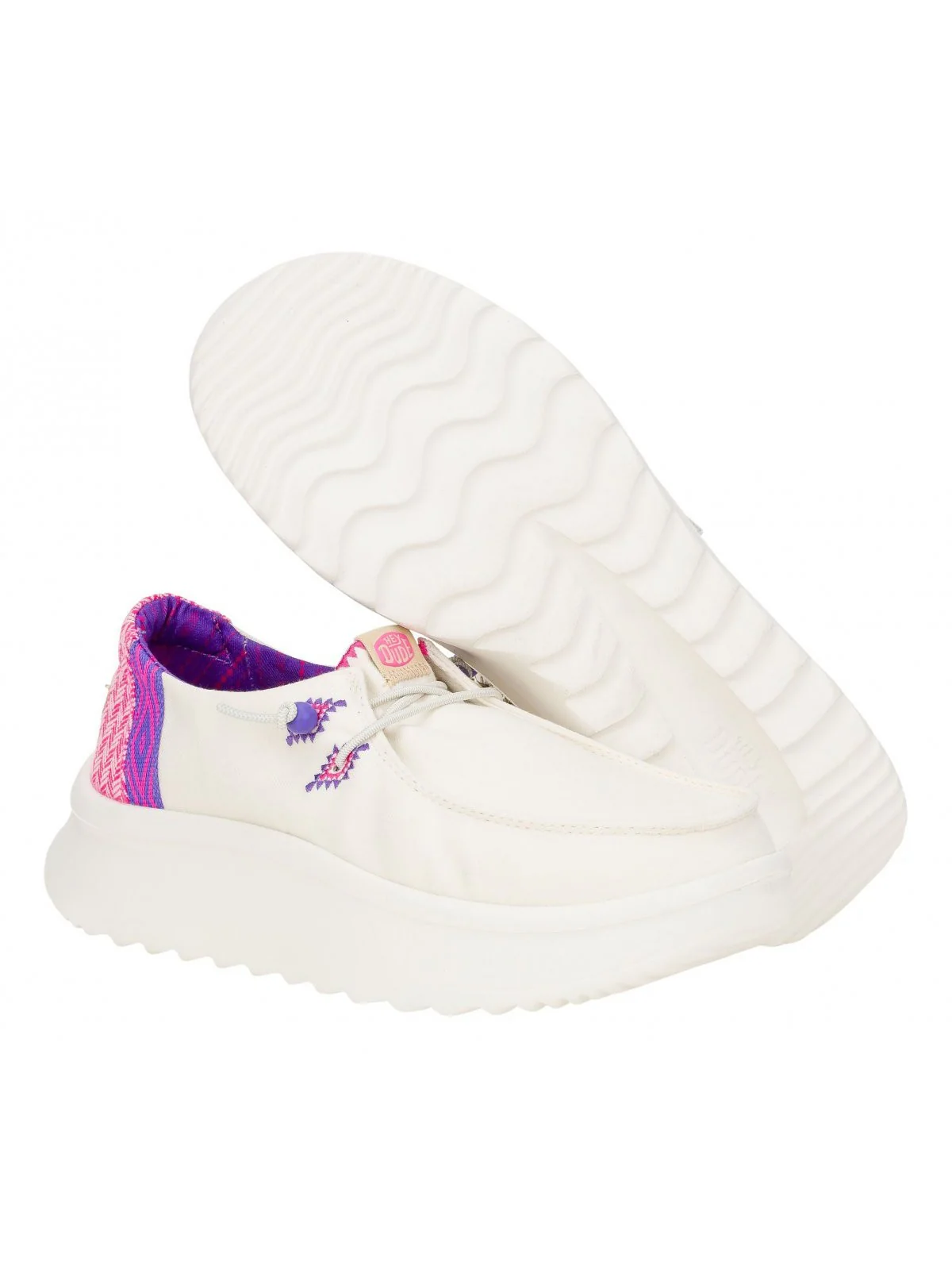 HEY DUDE Mocassino Donna  HD.41946 102 WHITE/PINK - Image 5