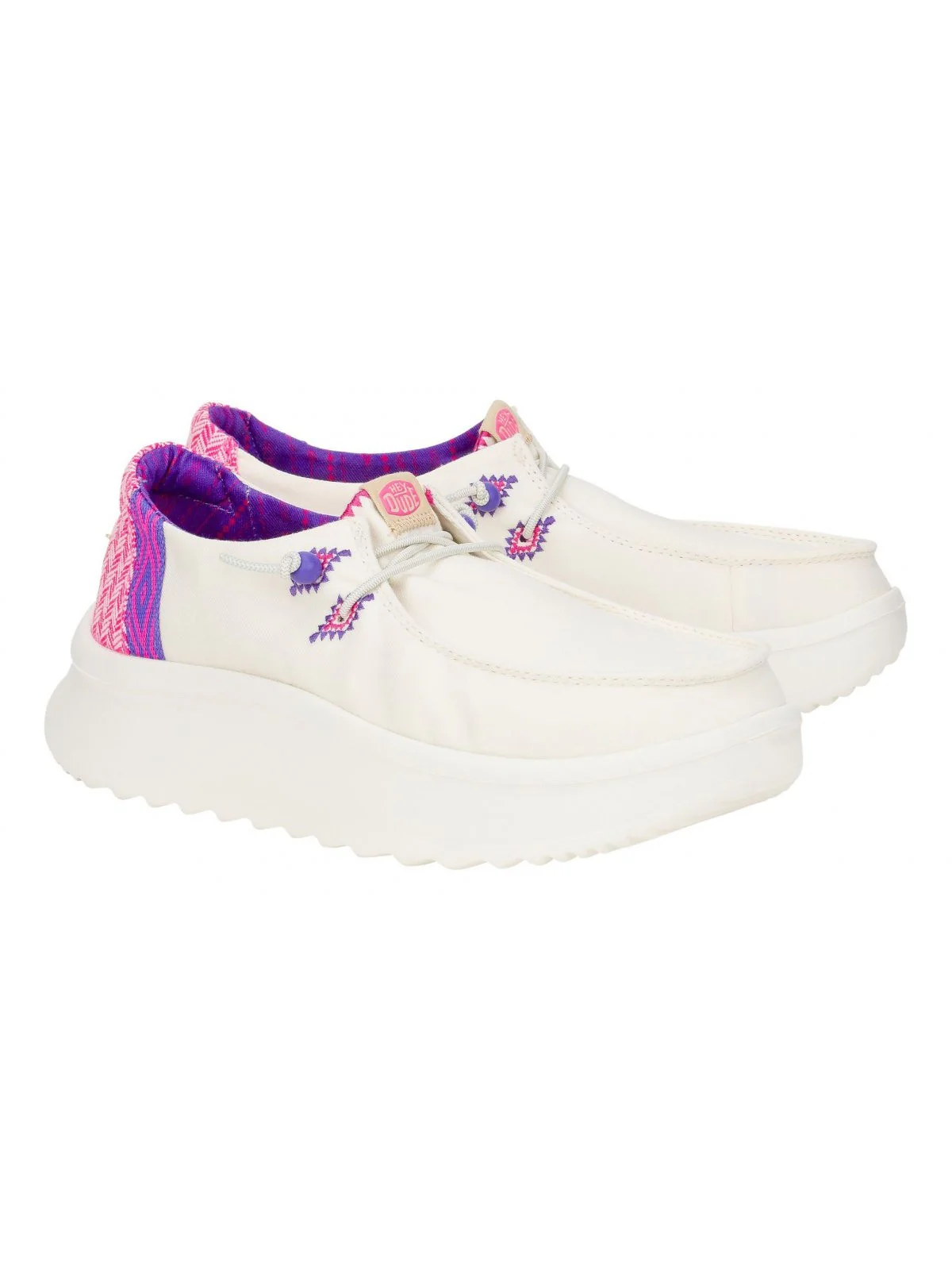 HEY DUDE Mocassino Donna  HD.41946 102 WHITE/PINK - Image 6