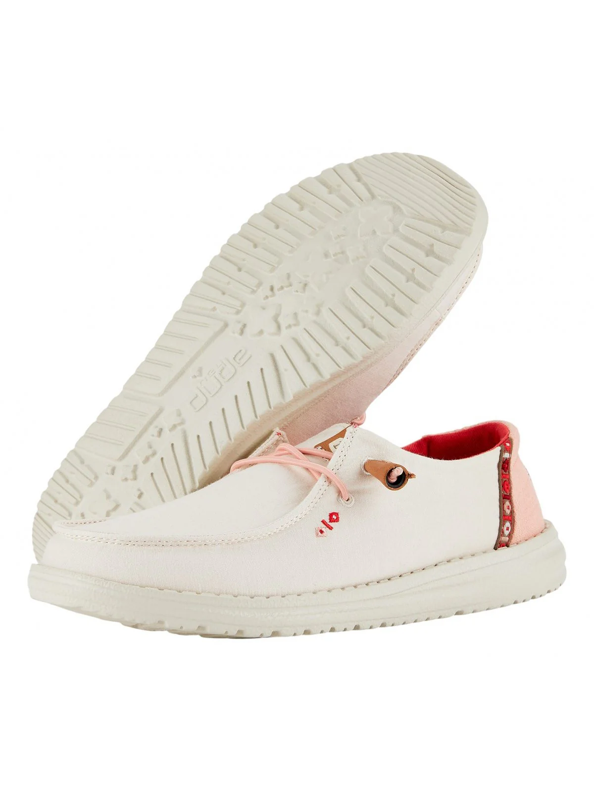 HEY DUDE Mocassino Donna Wendy Chambray Boho HD.40729 106 Bianco - Image 3