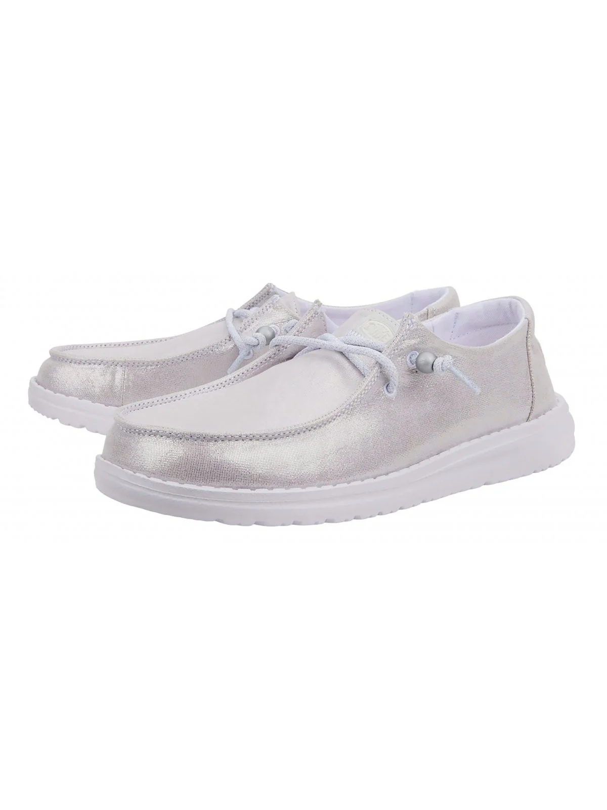 HEY DUDE Mocassino Donna Wendy Metallic Shine HD.40903 040 Argento - Image 5