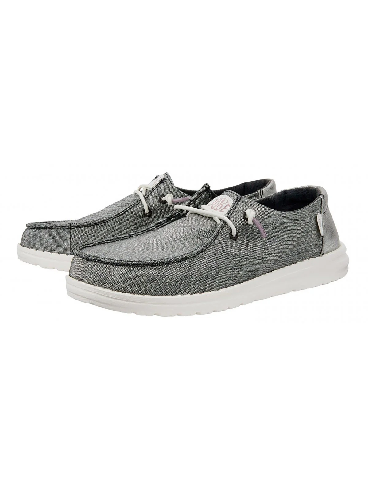 HEY DUDE Mocassino Donna Wendy Metallic Sparkle HD.41082 025 Grigio - Image 2