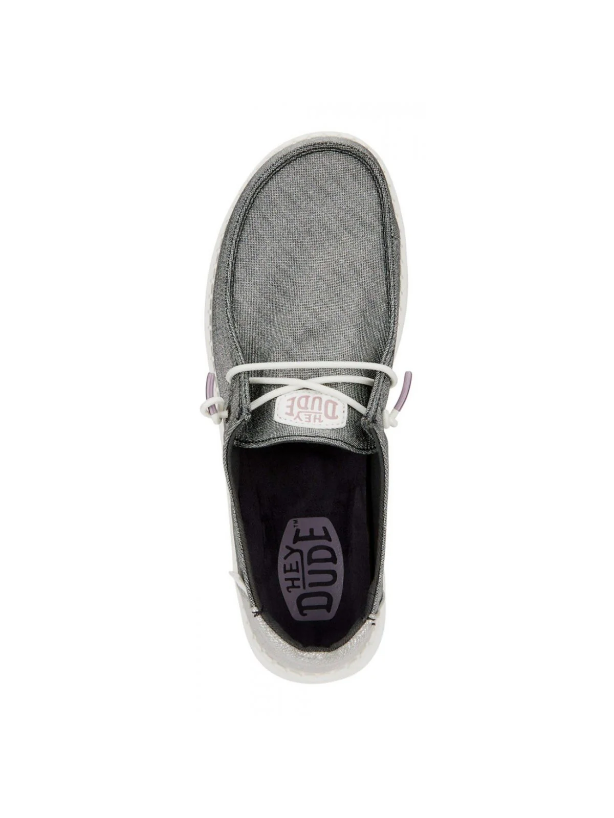 HEY DUDE Mocassino Donna Wendy Metallic Sparkle HD.41082 025 Grigio - Image 4