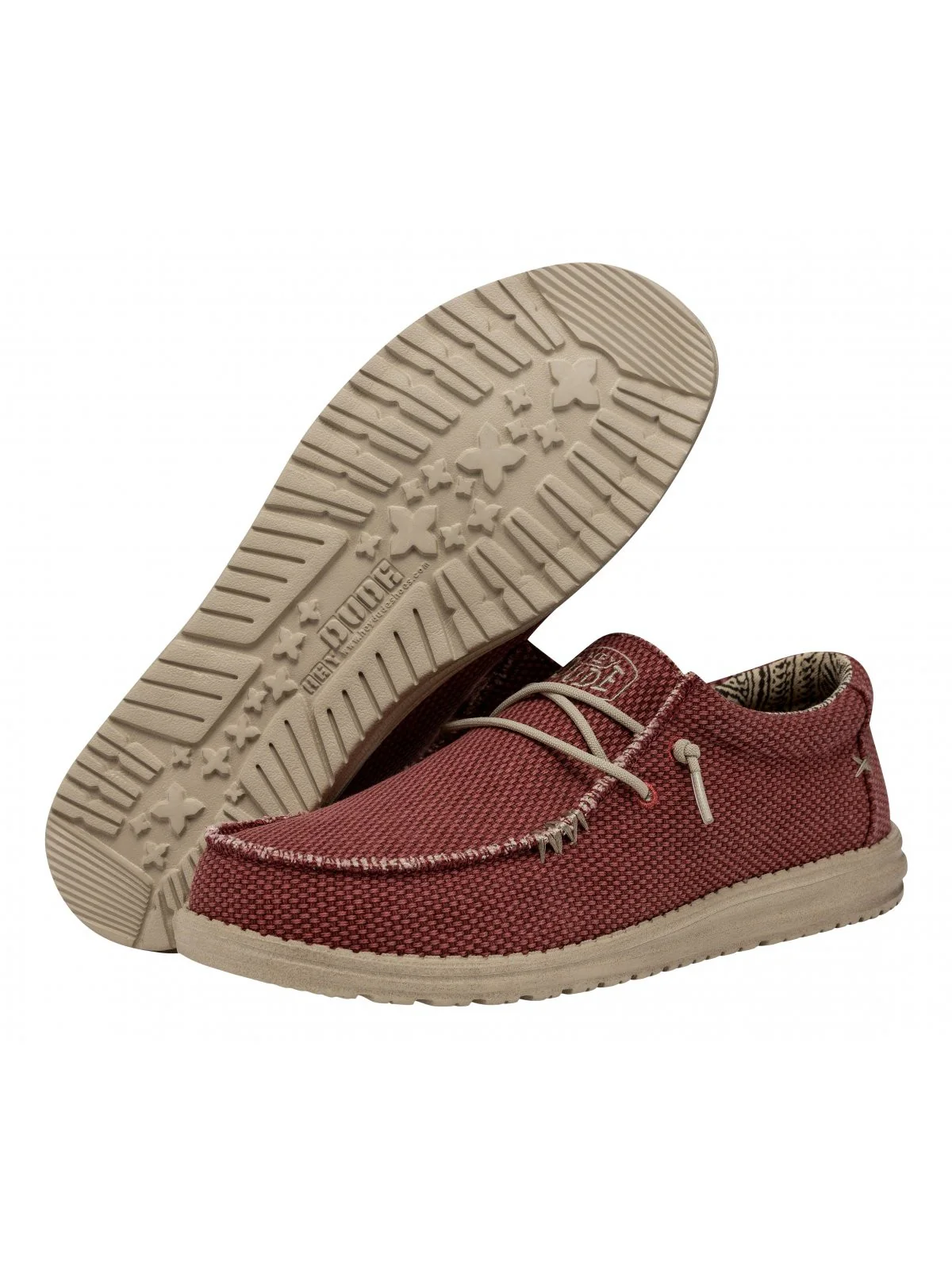 HEY DUDE Mocassino Uomo Wally Braided HD.40003 6VP Rosso - Image 3