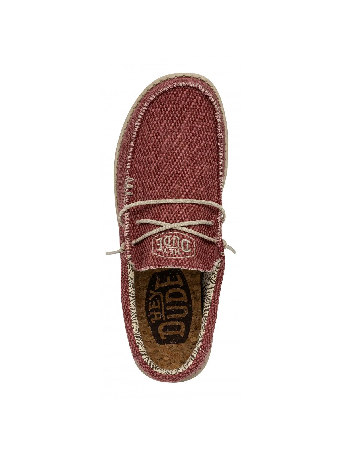 HEY DUDE Mocassino Uomo Wally Braided HD.40003 6VP Rosso - Image 4