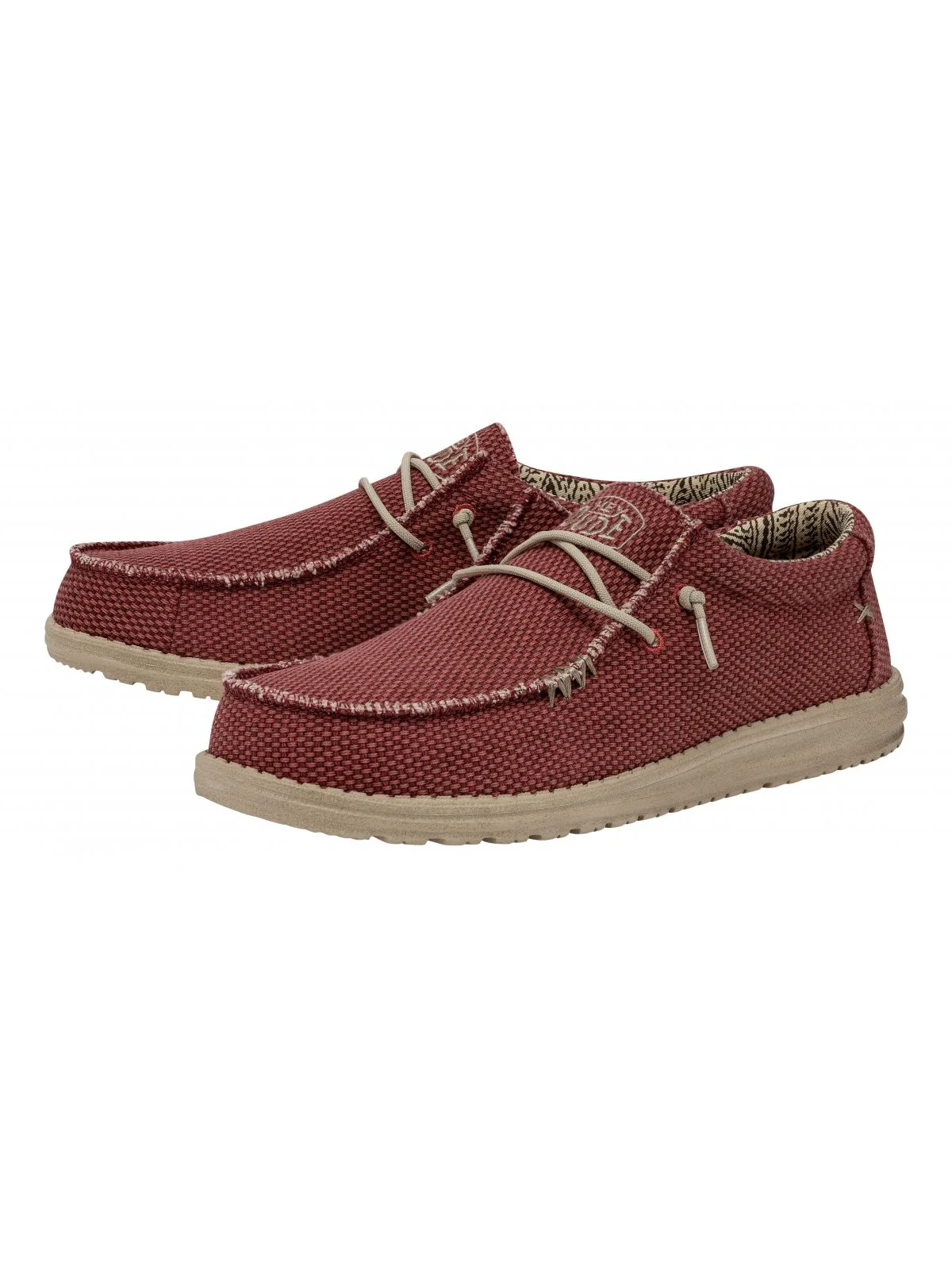 HEY DUDE Mocassino Uomo Wally Braided HD.40003 6VP Rosso - Image 6