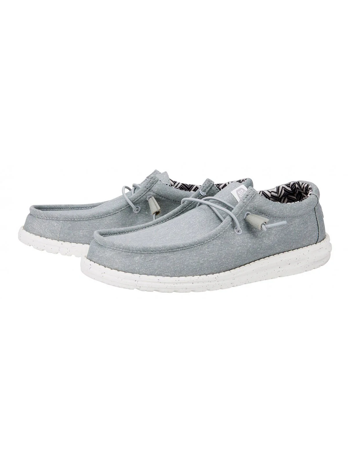 HEY DUDE Mocassino Uomo Wally Canvas HD.40700 007 Grigio - Image 2