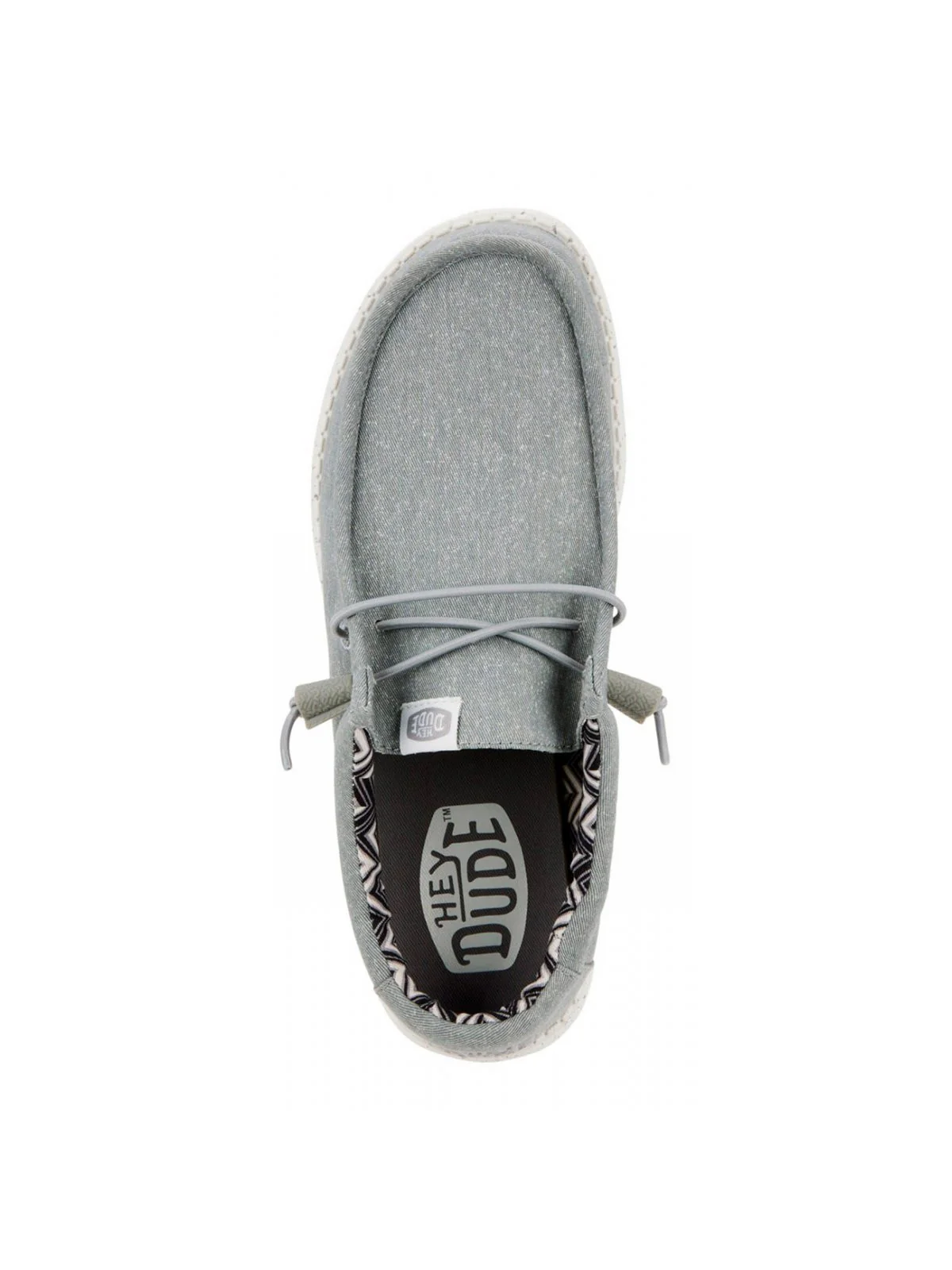 HEY DUDE Mocassino Uomo Wally Canvas HD.40700 007 Grigio - Image 3