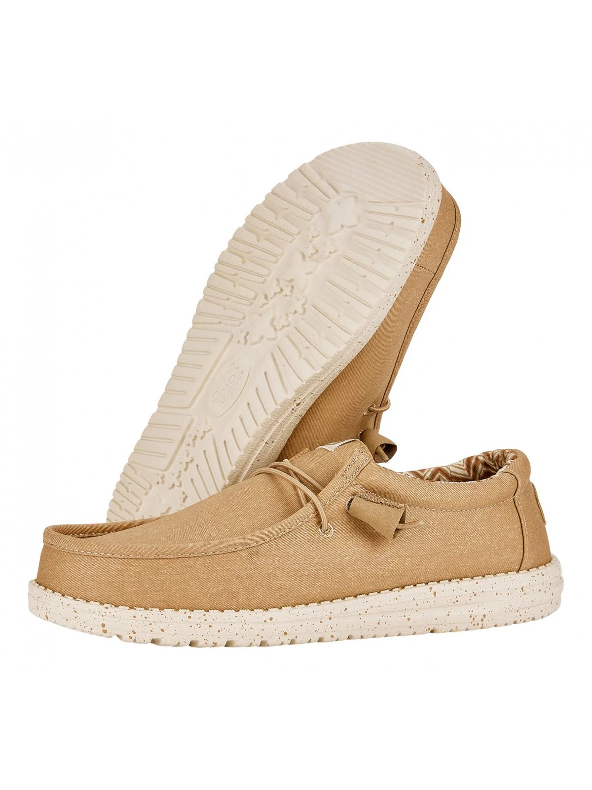 HEY DUDE Mocassino Uomo Wally Canvas HD.40700 265 Beige - Image 4