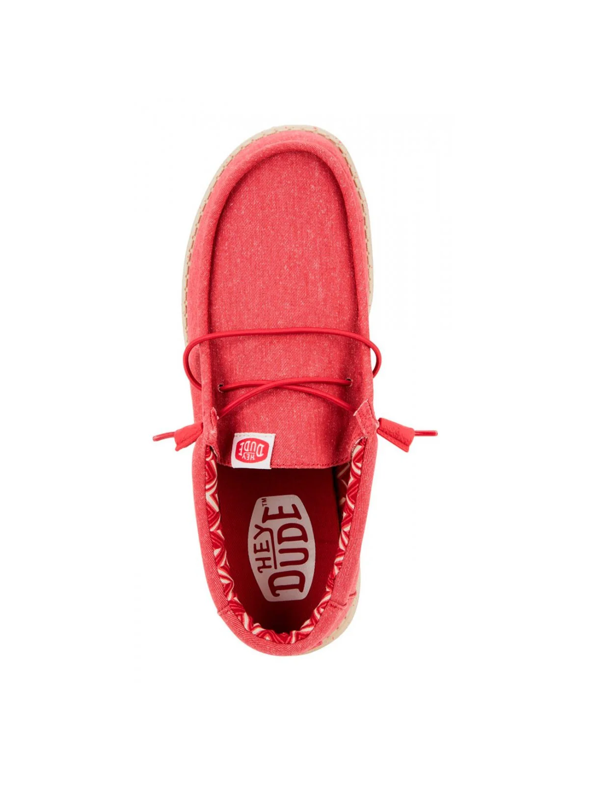 HEY DUDE Mocassino Uomo Wally Canvas HD.40700 6VF Rosso - Image 2