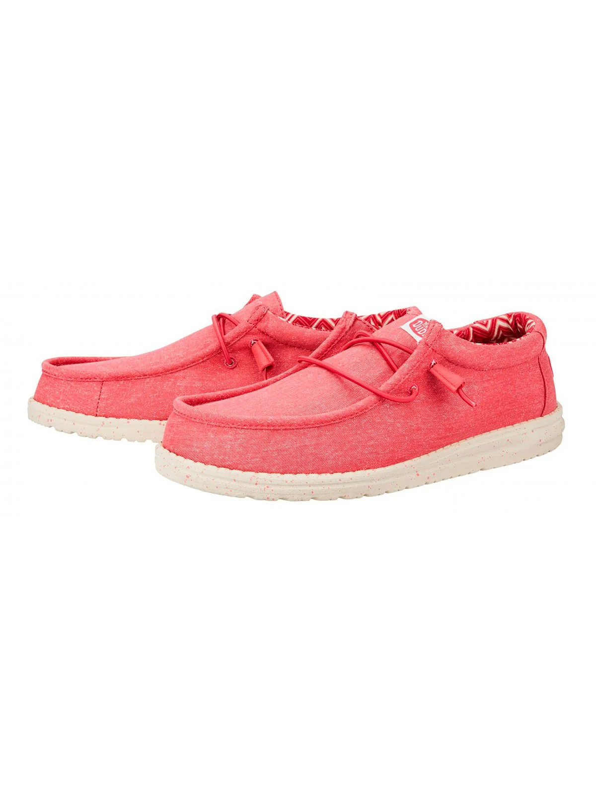 HEY DUDE Mocassino Uomo Wally Canvas HD.40700 6VF Rosso - Image 3
