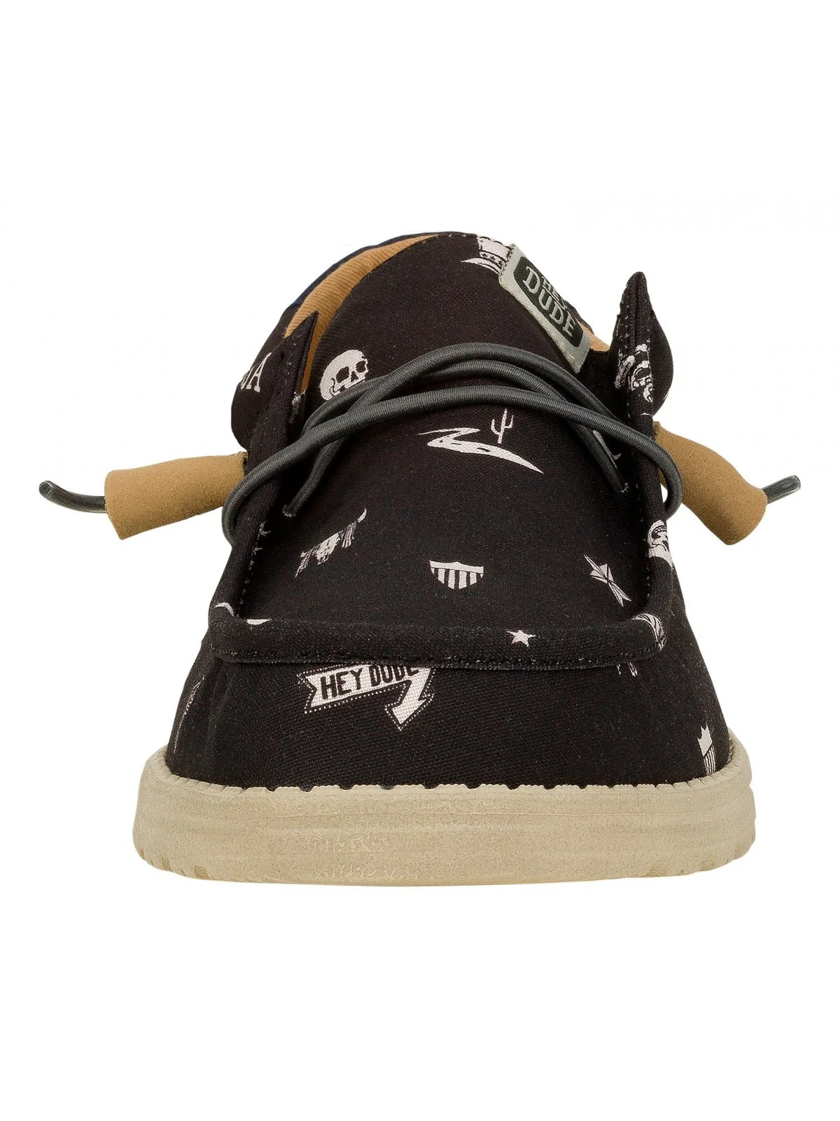 HEY DUDE Mocassino Uomo Wally Stars n Skulls Print HD.41284 001 Nero - Image 3