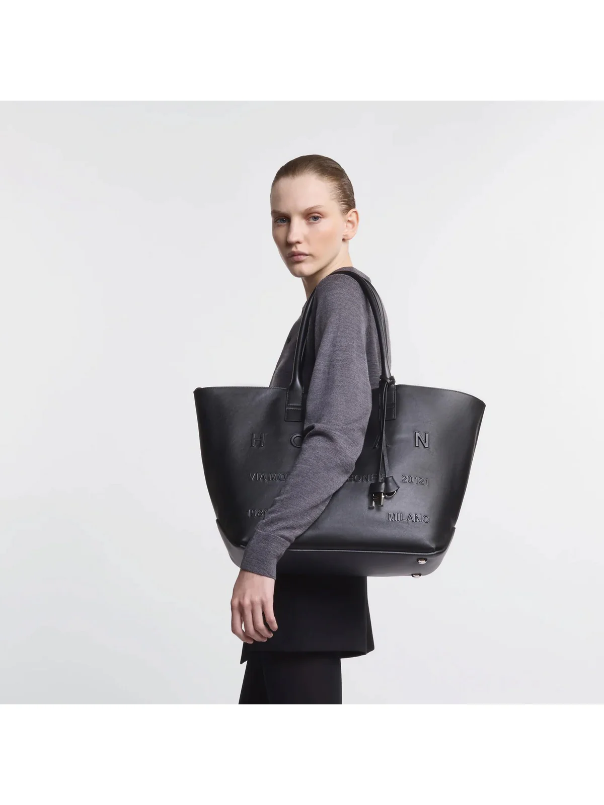 HOGAN Borsa Donna ADDRESS SHOPPING MEDIA KBW01TA0300TZPB999 Nero - Image 5