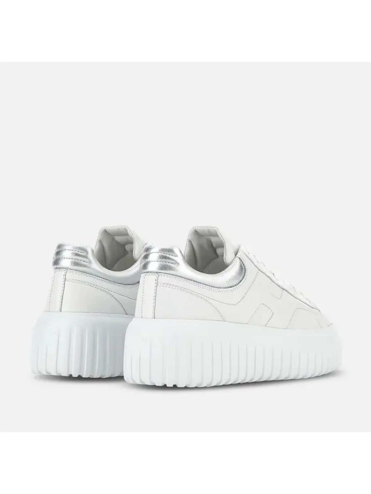 HOGAN Sneaker Donna H-STRIPES ALLACCIATO H HXW6450FC60KU00351 B001(BIANCO)+B200(ARGENTO) - Image 4