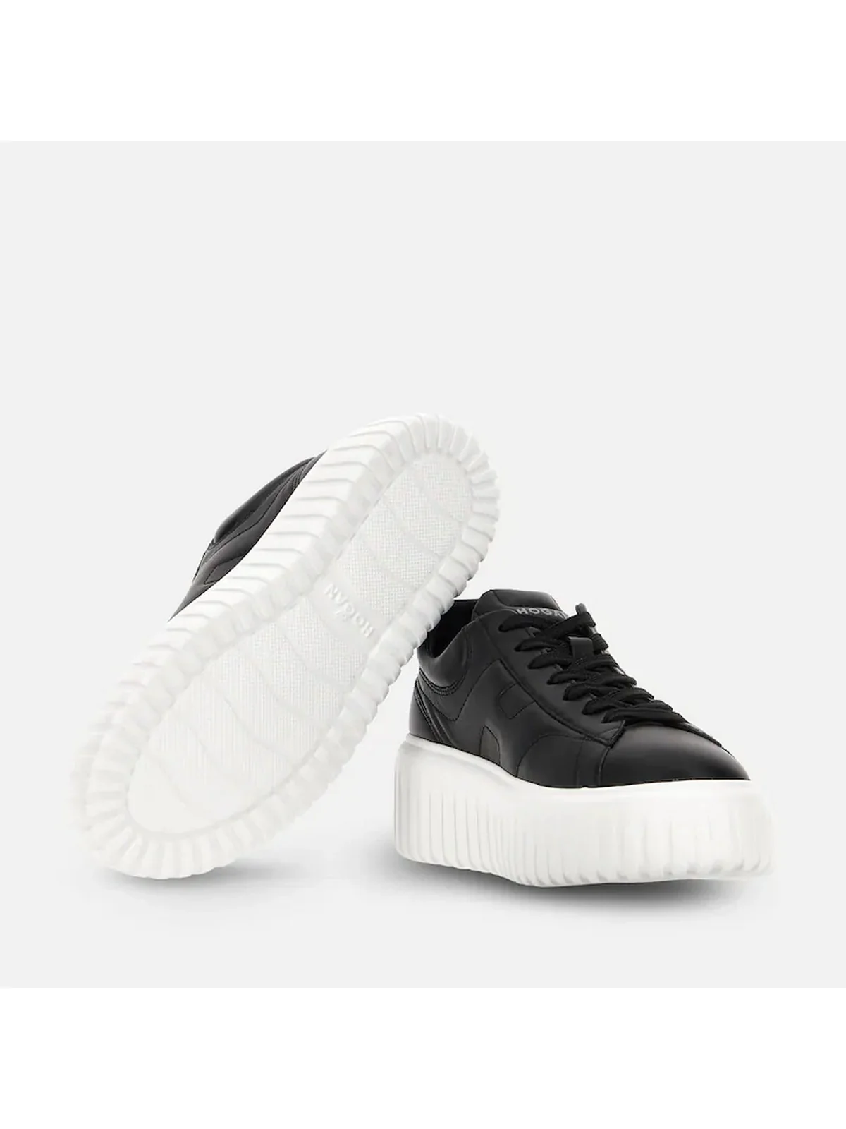 HOGAN Sneaker Donna H-STRIPES ALLACCIATO H STRASS HXW6450FO60U48B999 Nero - Image 5
