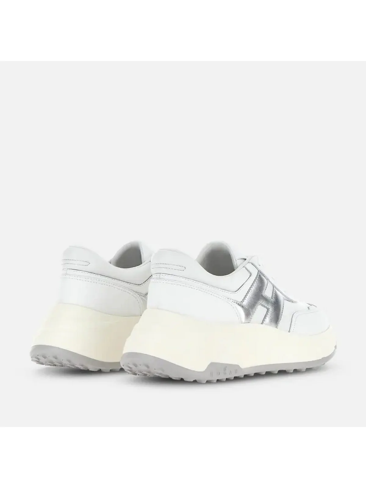 HOGAN Sneaker Donna H669 ALLACCIATO H HXW6690FR30U7I0351 B001(BIANCO)+B200(ARGENTO) - Image 3