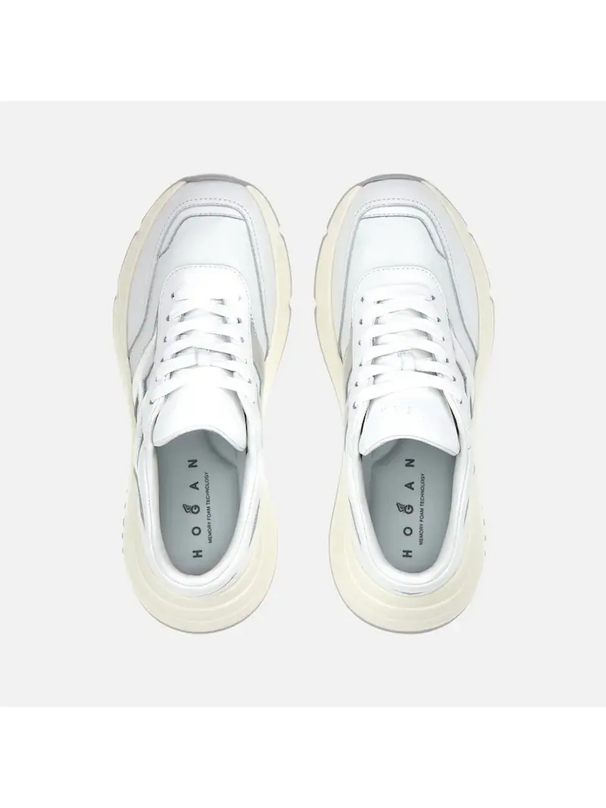 HOGAN Sneaker Donna H669 ALLACCIATO H HXW6690FR30U7I0351 B001(BIANCO)+B200(ARGENTO) - Image 5