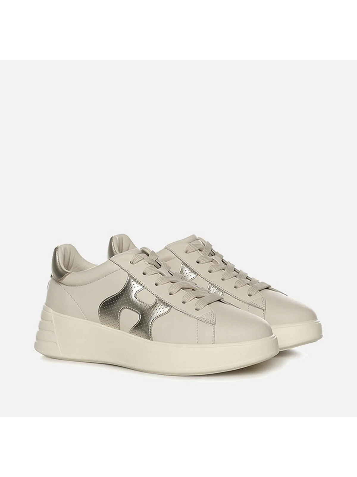 HOGAN Sneaker Donna  HXW5620DN6PNCS022E B013(YOGURT)+B202(PLATINO) - Image 3