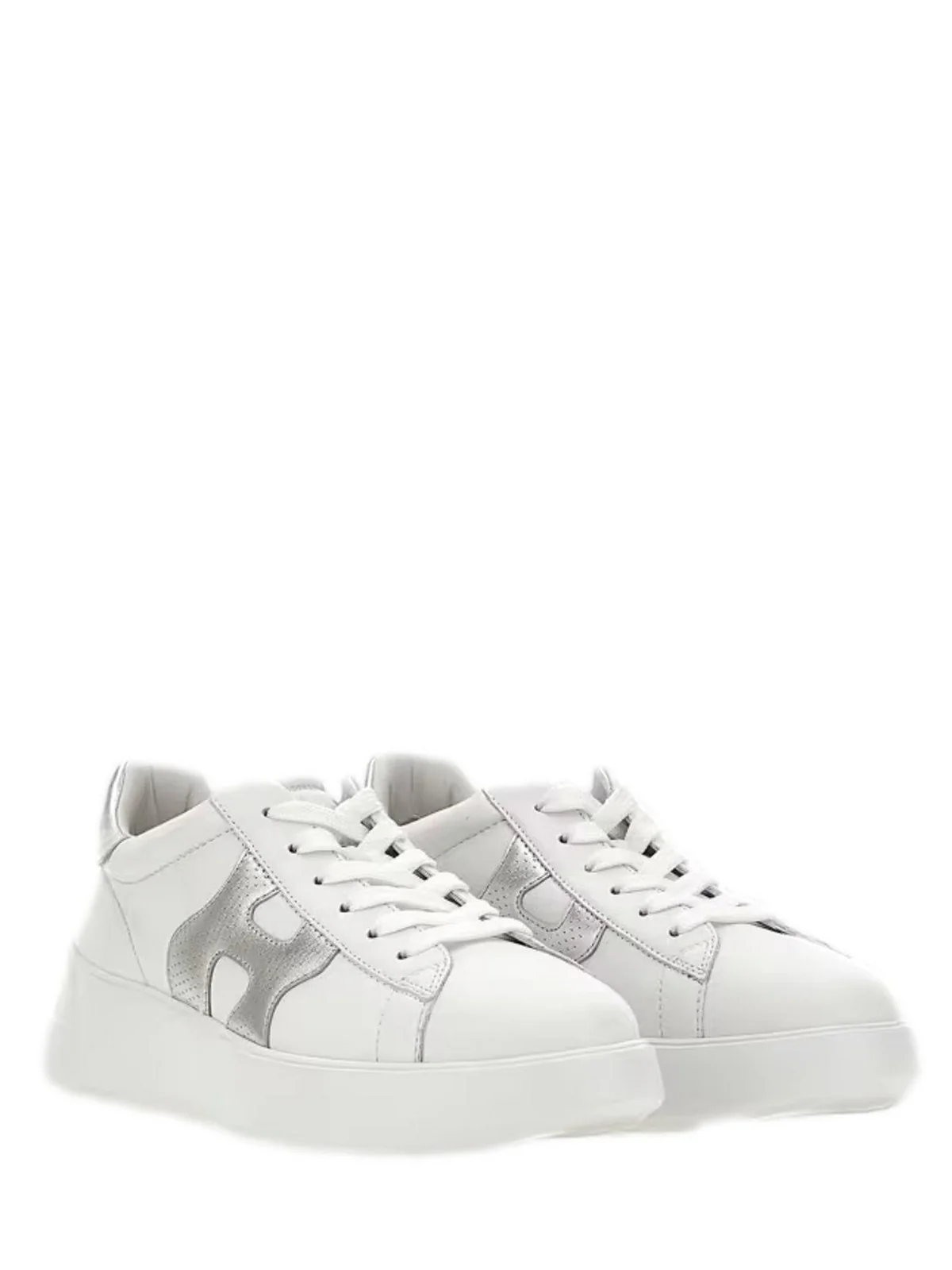 HOGAN Sneaker Donna  HXW5620DN6PNCS0351 B001(BIANCO)+B200(ARGENTO) - Image 3