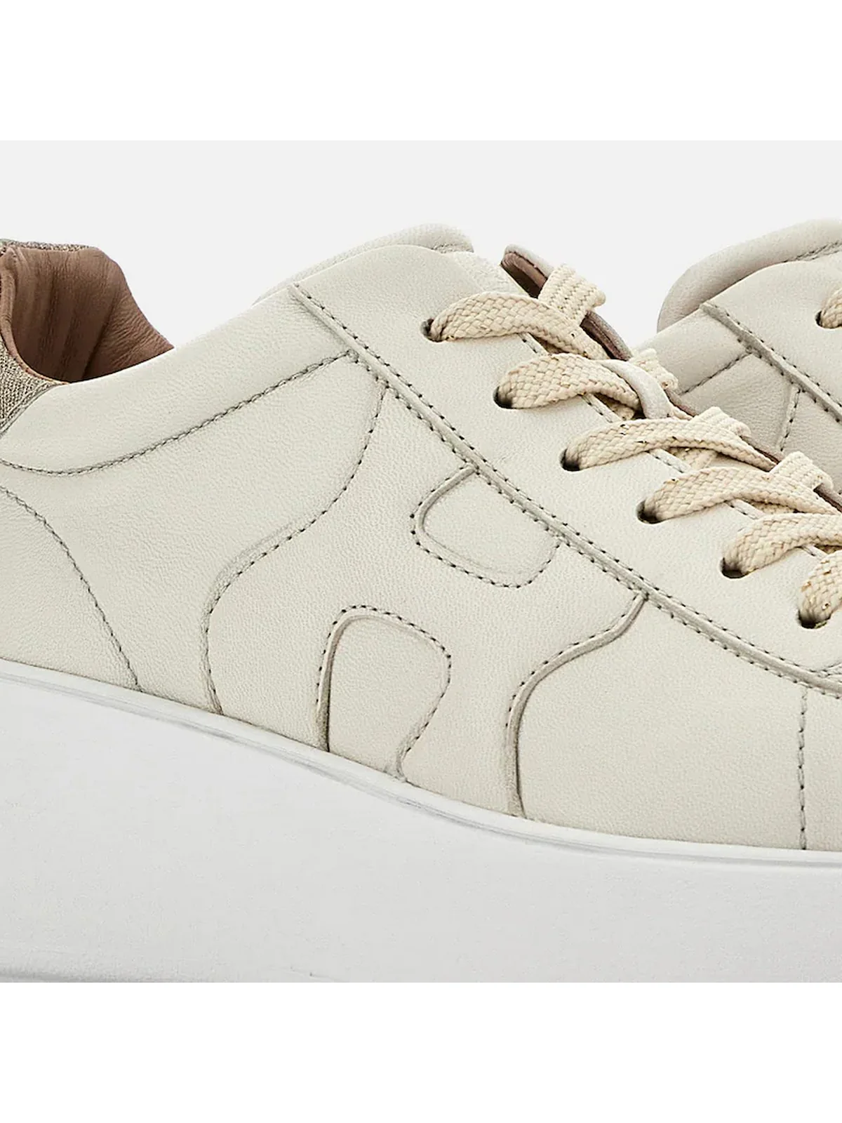 HOGAN Sneaker Donna  HXW5640DN61RCB367T B013(YOGURT)+G210(ORO PALLIDO) - Image 3
