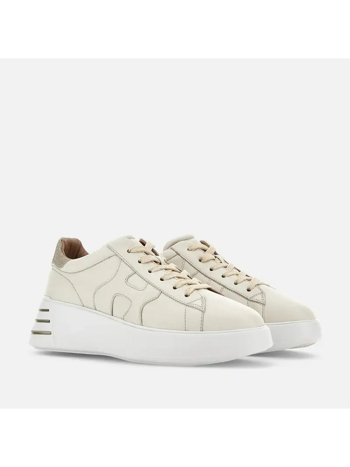 HOGAN Sneaker Donna  HXW5640DN61RCB367T B013(YOGURT)+G210(ORO PALLIDO) - Image 7