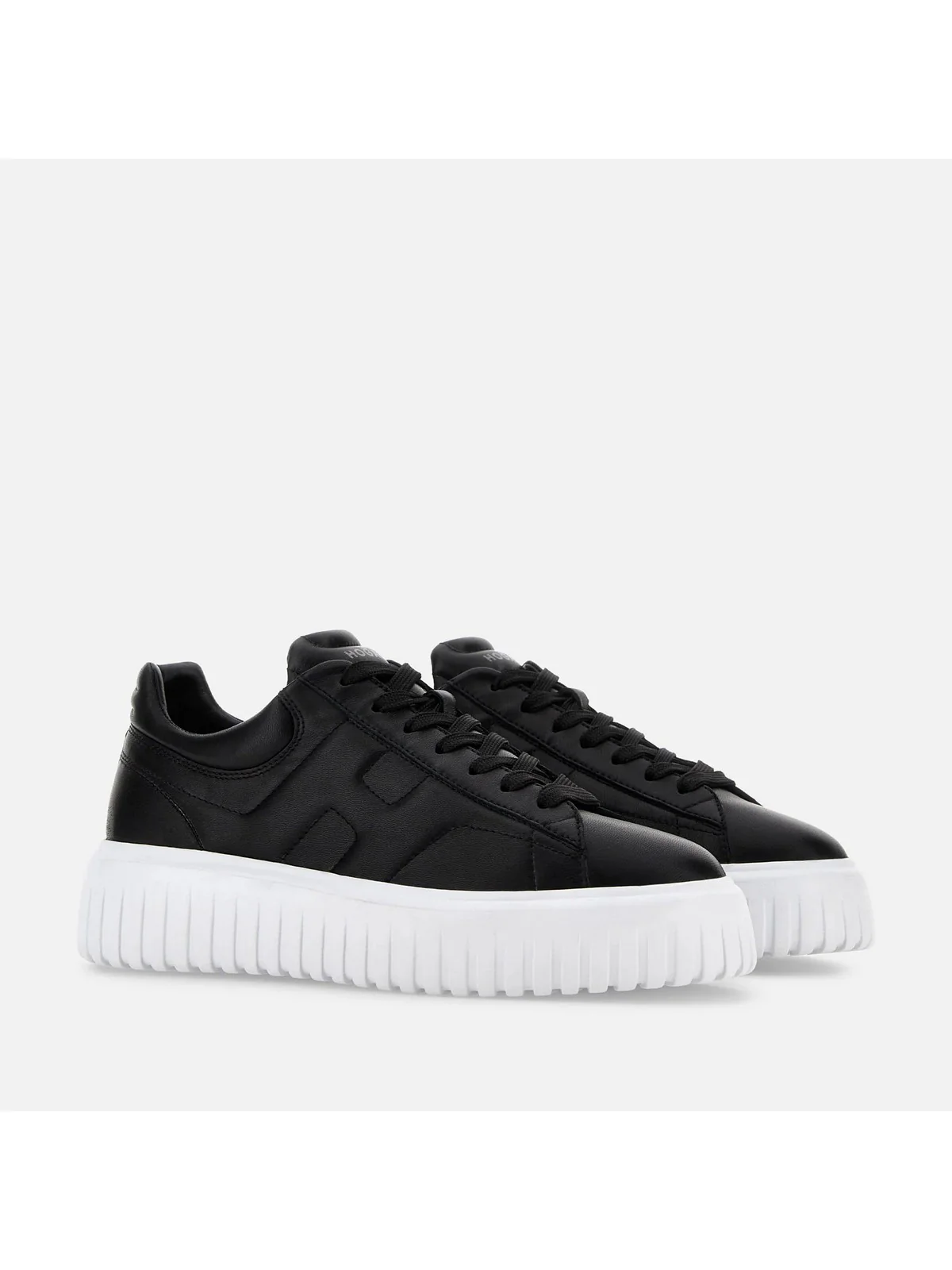 HOGAN Sneaker Uomo H-STRIPES ALLACCIATO H HXM6450FC60LE9B999 Nero - Image 2
