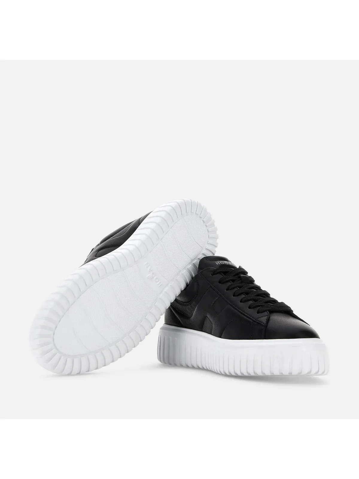 HOGAN Sneaker Uomo H-STRIPES ALLACCIATO H HXM6450FC60LE9B999 Nero - Image 4