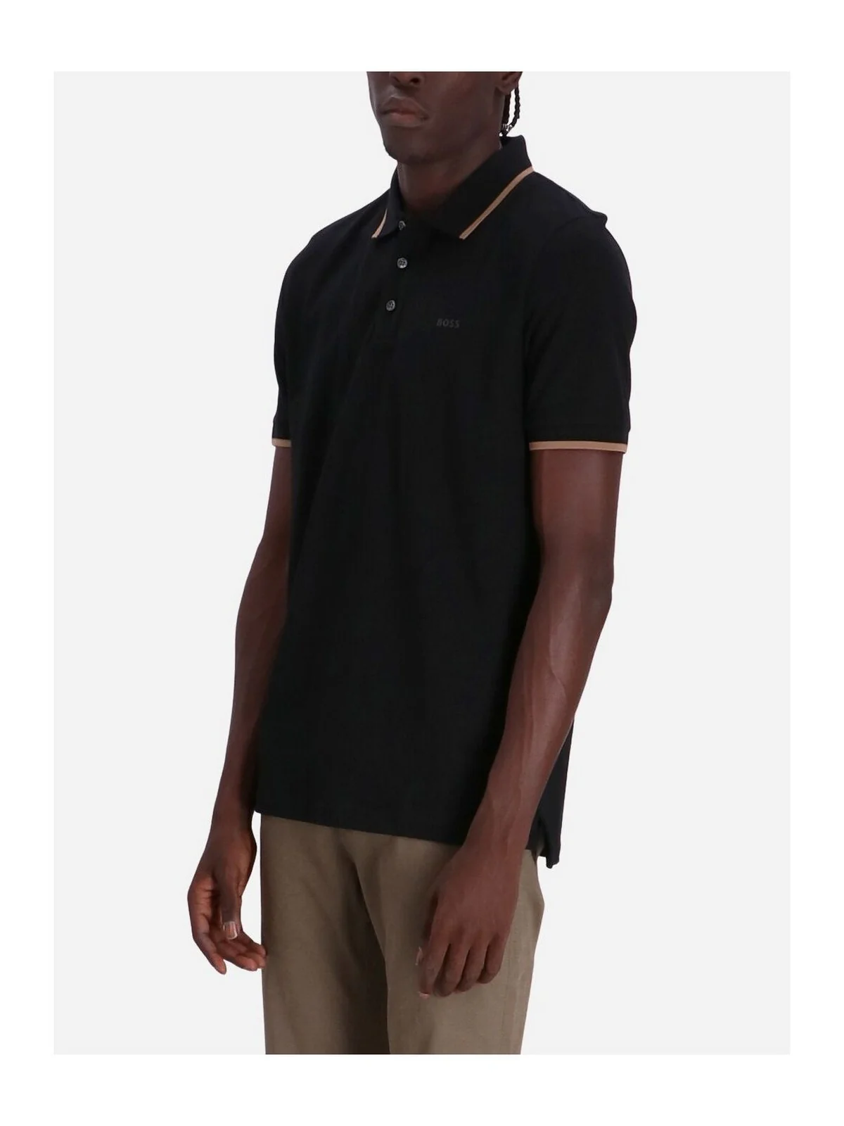 HUGO BOSS T-Shirt e Polo Uomo  50494697 001 Nero - Image 2