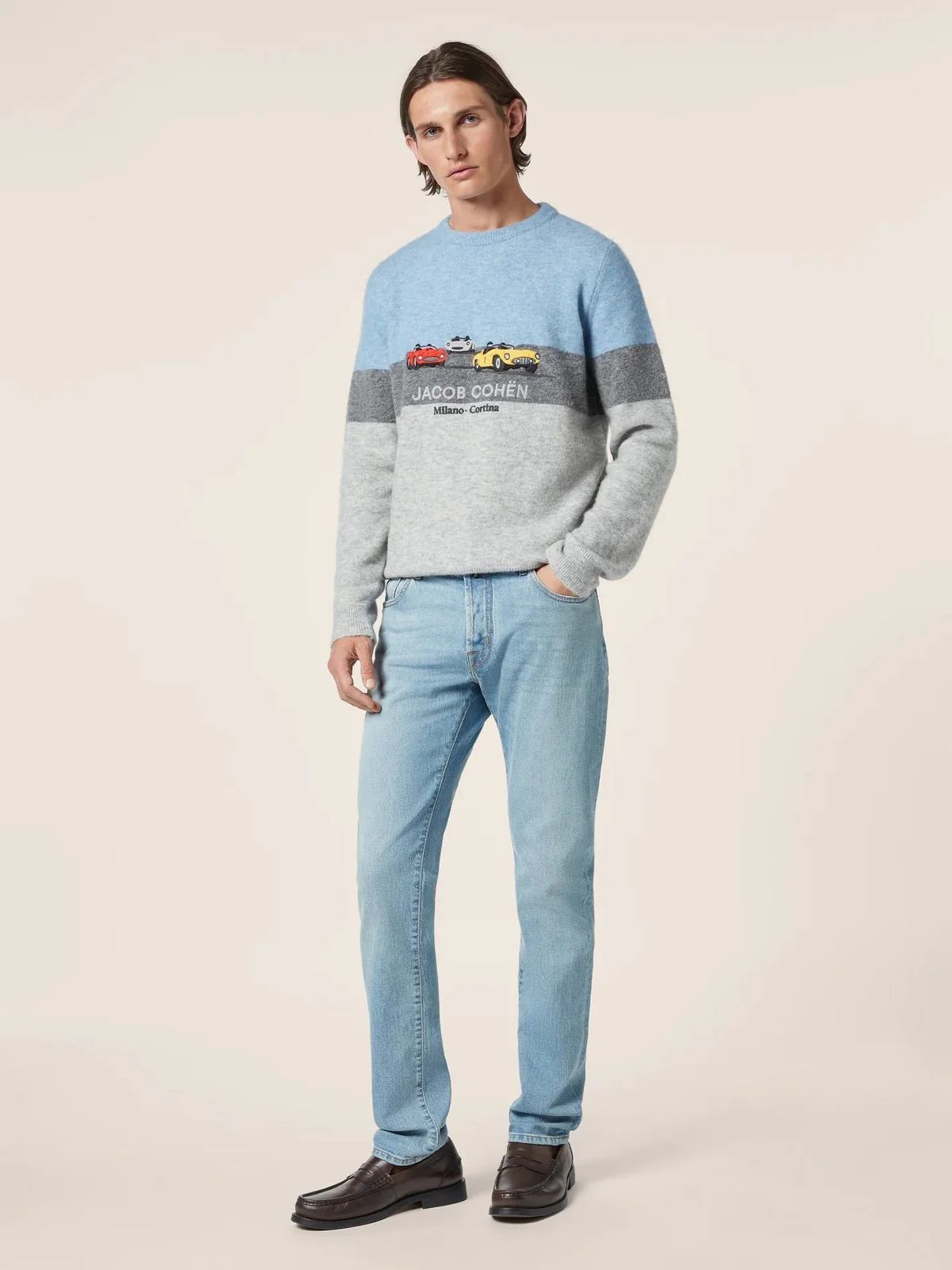 JACOB COHEN Maglione Uomo  JUM_SG024 001 X0017 FL X866 AZURE MEL. - Image 4