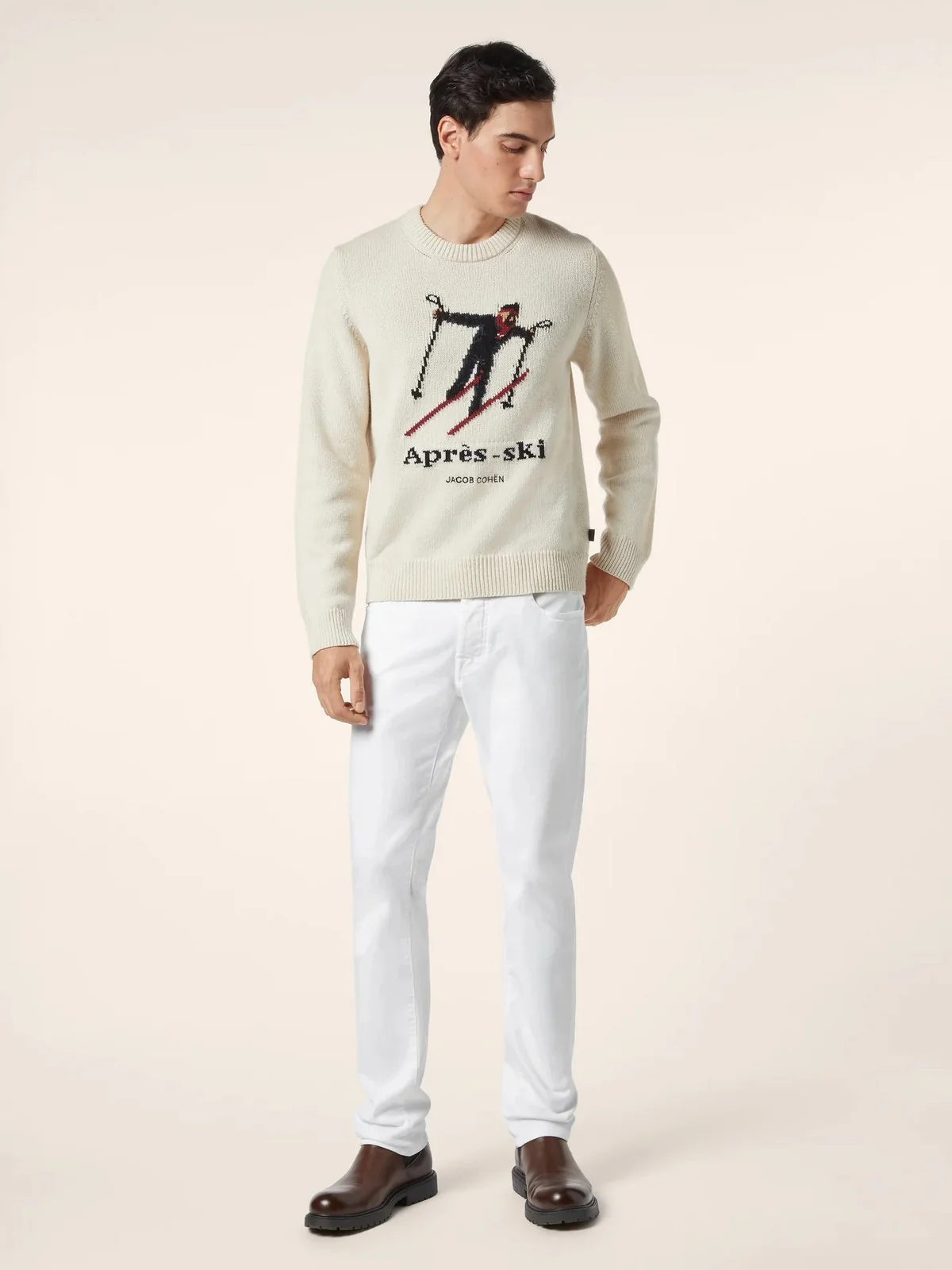 JACOB COHEN Maglione Uomo  JUR_SG019 080 X0013 FL A34 CREAM WHITE - Image 7