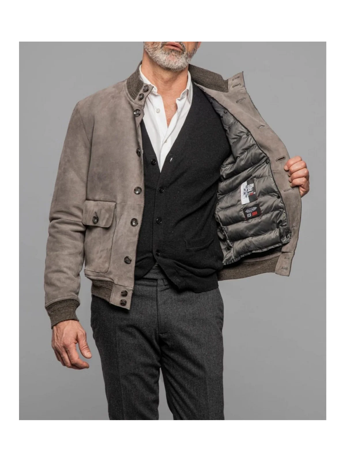 JOHN PETER Giubbino Uomo  RIVERSIDE SEAMLESS 19 Grigio - Image 5